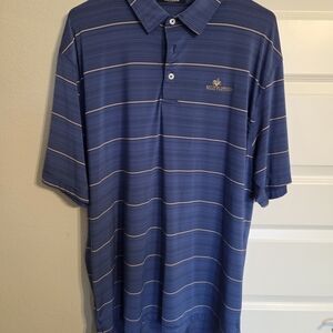 Nautica Blue Striped Polo Shirt for Men